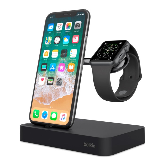 Belkin Valet Charge Dock for Apple Watch iPhone Black F8J183vfBLK