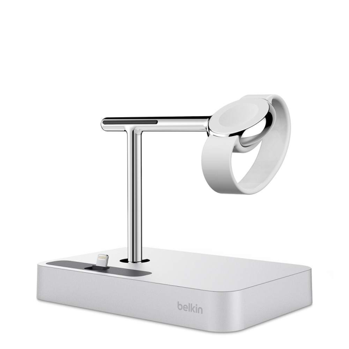 Belkin Valet Charge Dock for Apple Watch iPhone Silver F8J183vfSLV