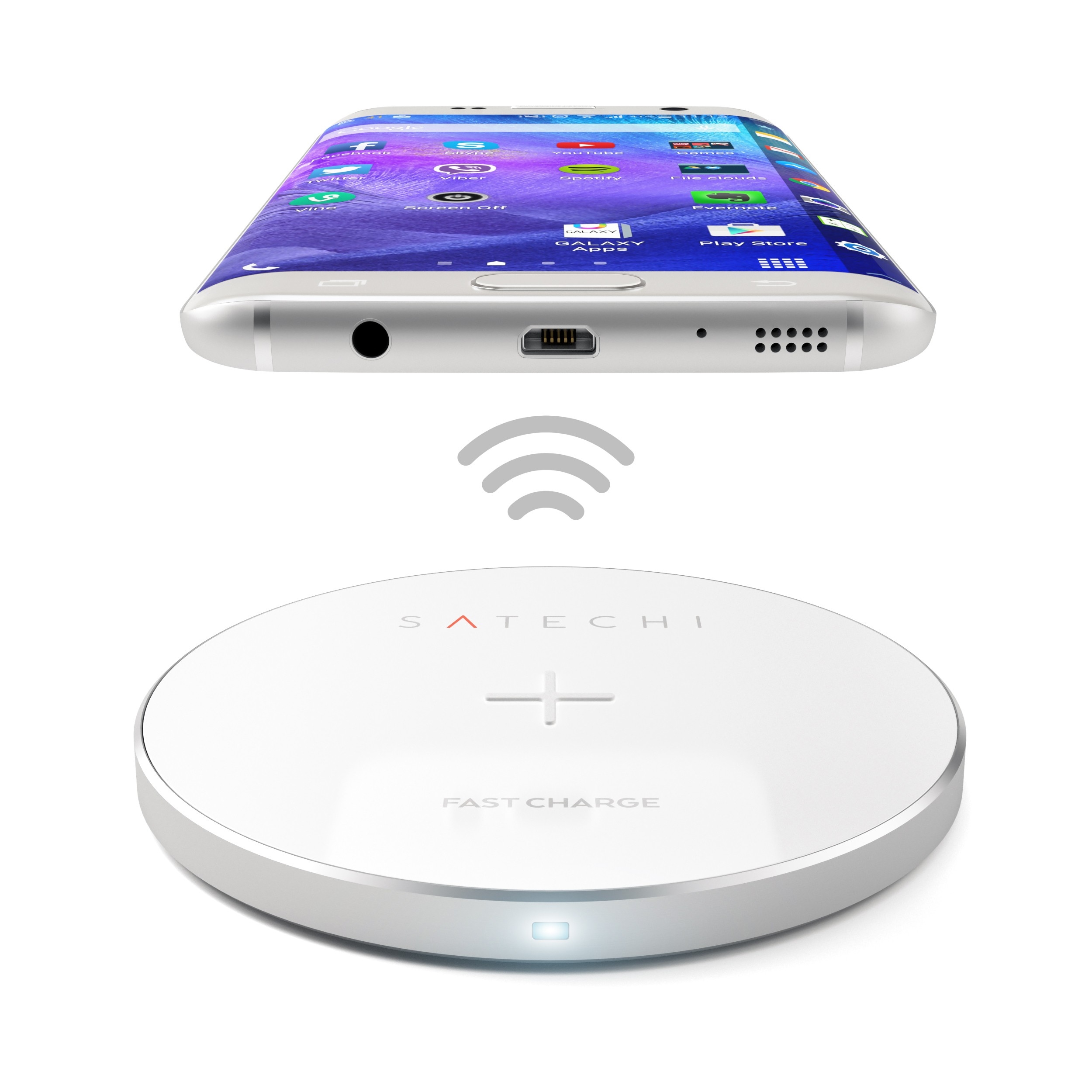 Беспроводное зарядное устройство Satechi Wireless Charging Pad (Qi fast charge) (ST-WCPS) Silver купить